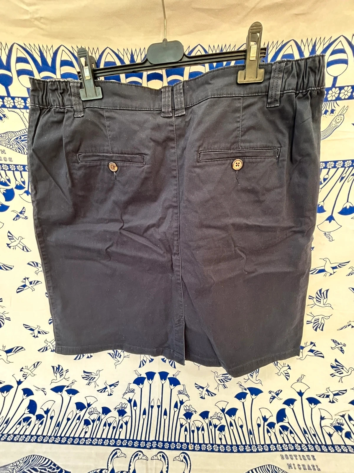 Saia 50/5XL Damart algodão azul marinho feminina em muito bom estado – photo 3